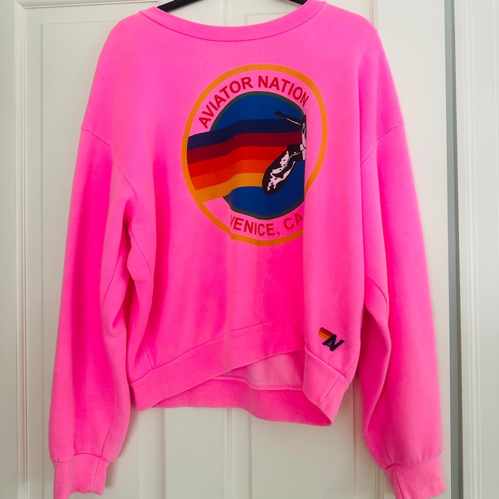 Aviator Nation Vibrant Pink Tee